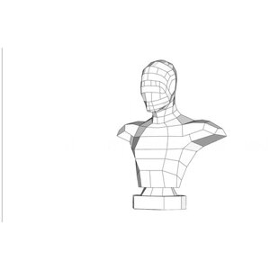 3D-конструктор оригами фигура Статуя Бусто подарочный набор на новый год 2022 для сборки полигональной фигуры
