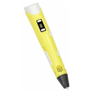 3D ручка 3D pen 2+120 м пластика (Жёлтый).