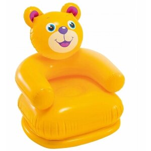 68556, Intex, Надувное детское кресло "Веселые животные" для детей 3-8 лет, Медведь