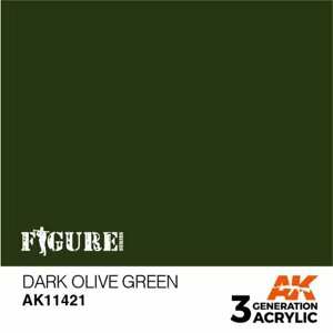 AK11421 Краска акриловая 3Gen Dark Olive Green