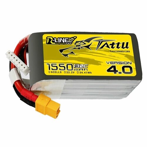 Аккумулятор Gens Ace Tattu R-Line V4.0 LiPO 14.8 V 1400 mAh 130C XT60 от компании М.Видео - фото 1