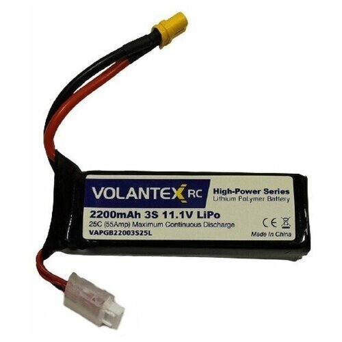 Аккумулятор Li-Po 2200mAh, 11,1V XT60 для катера Volantex RC Vector SR65, PB3112 от компании М.Видео - фото 1