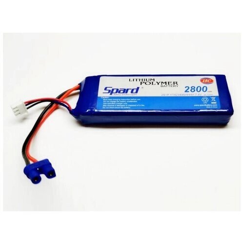 Аккумулятор Li-Po Spard 2800mAh, 7,4V, 15C, EC2 от компании М.Видео - фото 1