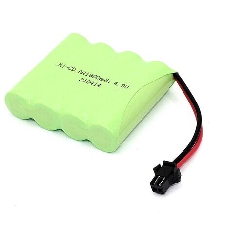 Аккумулятор Ni-Cd 4.8V 1800 mAh AA Flatpack разъем SM от компании М.Видео - фото 1