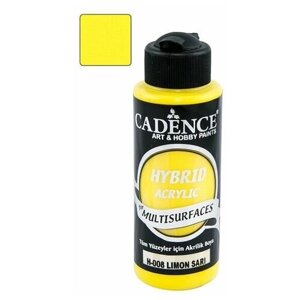 Акриловая краска Cadence Hybrid Acrylic Paint, 120 ml. Lemon Yellow-H08