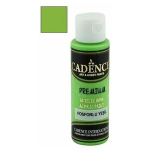 Акриловая краска Cadence Premium Acrylic, 70 ml. Fluorescent Green