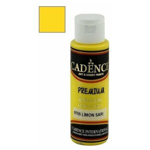 Акриловая краска Cadence Premium Acrylic Paint, 70 мл. Lemon Yellow-0755