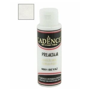 Акриловая краска Cadence Premium Acrylic Paint, 70 мл. White-0001