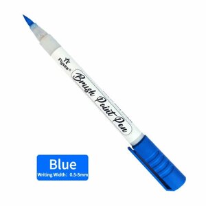 Акриловый маркер для скетча, каллиграфии, творчества и рисования Flysea Acrylic Brush FS-2BR, наконечник кисть, цвет синий