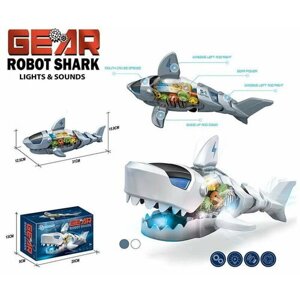 Акула GEAR на батарейках (свет, звук) в коробке