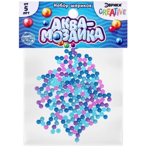Аквамозаика «Набор шариков», 250 штук, синий оттенок от компании М.Видео - фото 1