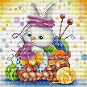 Алмазная мозаика Brilliart "Рукодельный кролик", 27х27 см
