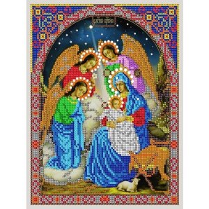 Алмазная мозаика икона Рождество 28*35 см