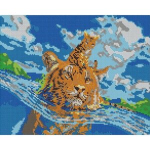 Алмазная мозаика картина Два котенка в море 35*43,5см