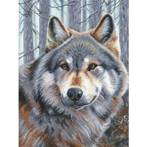 Алмазная мозаика картина стразами Воющий волк, 30х40 см