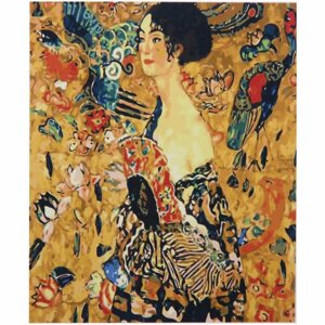 Алмазная мозаика на подрамнике с полным заполнением «МИР ярких красок», красивая дама, 40*50см