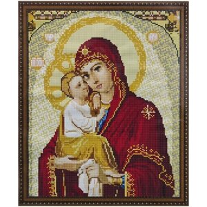 Алмазная мозаика Paintboy на подрамнике размер 40х50 круглые камешки CK 2703 Почаевская Икона Божией Матери