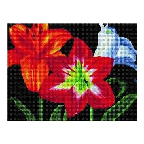 Алмазная мозаика Разноцветные лилии 30x40 см. от компании М.Видео - фото 1
