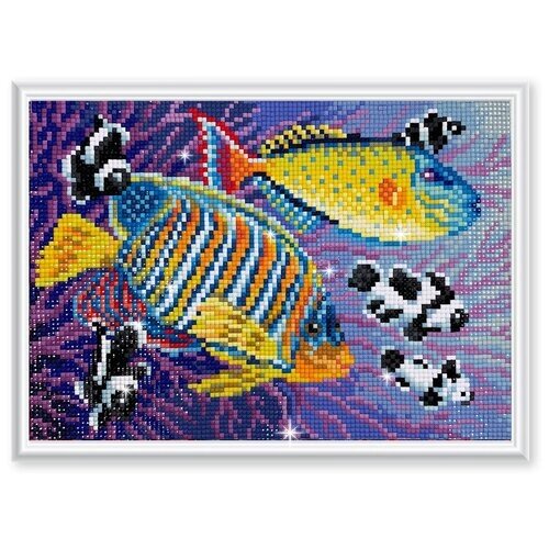 Алмазная мозаика "Разноцветные рыбки" Collection D'Art, 27х19, DE7096 от компании М.Видео - фото 1