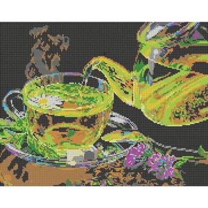 Алмазная мозаика Ромашковый чай 43,7х55см