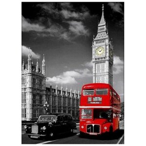Алмазная мозаика «Символы Лондона», LE092 / 30х40 см / Полная выкладка / Холст на подрамнике / Картина стразами