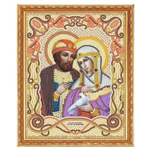 Алмазная мозаика Св. Петр и Феврония 19x24 от компании М.Видео - фото 1