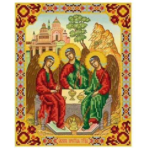 Алмазная вышивка Фрея "Икона Святой Троицы", 27x22 от компании М.Видео - фото 1