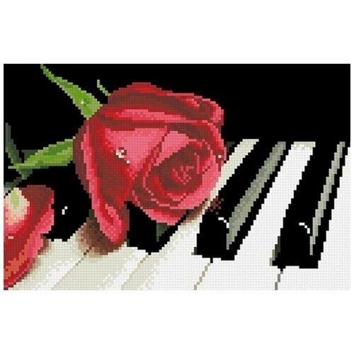Алмазная вышивка Паутинка "Роза на рояле", 35x20 от компании М.Видео - фото 1