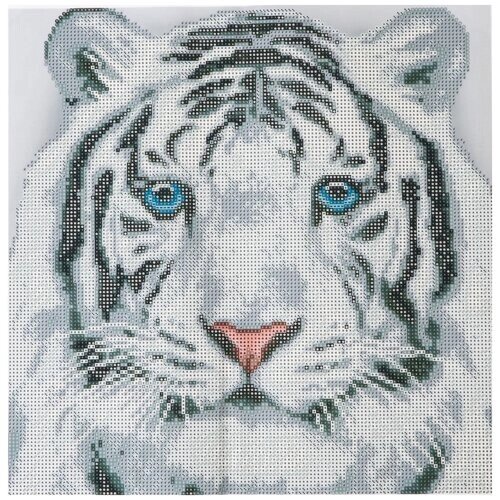 Алмазная вышивка с частичным заполнением «Белый тигр», 37 х 37 см. Набор для творчества от компании М.Видео - фото 1