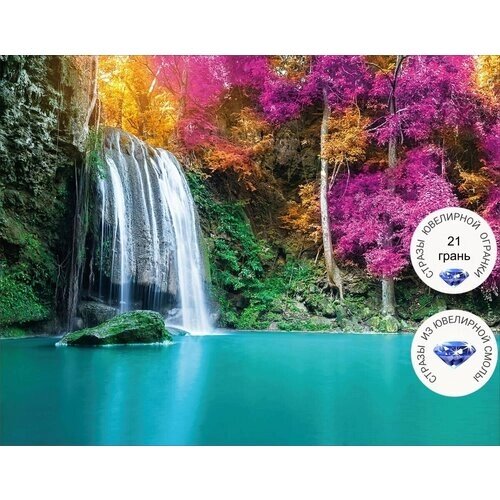 Алмазная вышивка ТМ Цветной "Водопад на озере", 40x50 см от компании М.Видео - фото 1