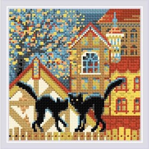 AM0049 Riolis Алмазная мозаика «Город и кошки. Осень», AM0049