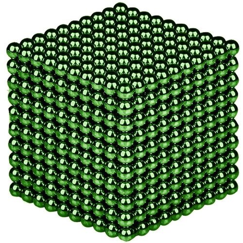 Антистресс игрушка/Неокуб Neocube куб из 1000 магнитных шариков 5мм (зеленый) от компании М.Видео - фото 1