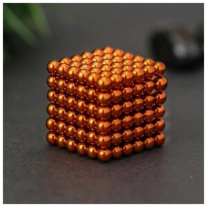 Антистресс магнит "Неокуб" 216 шариков d=0,3 см (оранжевый) 1.8х1.8 см