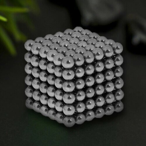 Антистресс магнит "Неокуб" 216 шариков d=0,5 см (черн серебро) от компании М.Видео - фото 1