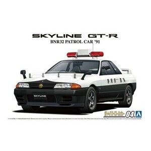 Aoshima nissan BNR32 skyline GT-R patrol car '91, 1/24 сборная модель