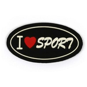 Аппликация пришивная TBY "I love Sport", 5,2х2,9 см, 20 шт (TBY. 2339)