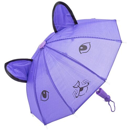 AR1442 Зонтик из болони с ушками 22см (фиолетовый) от компании М.Видео - фото 1
