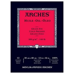 Arches Альбом для масла "Arches" Huile 300г/м2 23x31см 12л склейка