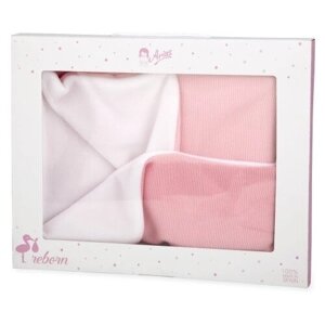 Arias одеяло-конверт для куклы, розовый с белым,56х71 см, кор.