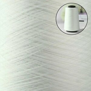 Арт Узор Нитки для оверлока 150D/1, 32910 м, текстурированная, некручёная, цвет белый