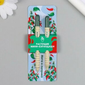 Арт Узор Растущие подарочные карандаши mini "Мята и Паприка" набор 2 шт