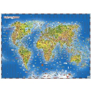 АСТ Карта мира для детей (978-5-17-093687-8), 108  78 см