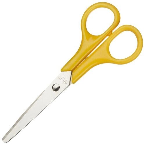 Attache Ножницы 13 см тупоконечные с пластиковыми симметричными ручками желтый от компании М.Видео - фото 1