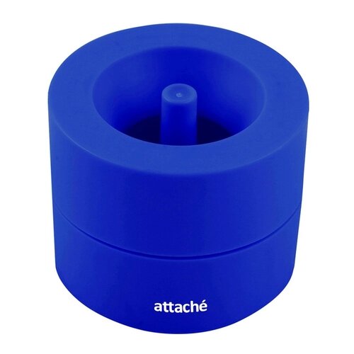 Attache Скрепочница магнитная Attache, вертикальная, круглая, (синий) от компании М.Видео - фото 1