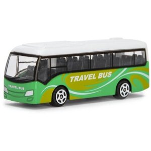 Автобус Автоград АВТОГРАД Автобус металлический "Междугородний", масштаб 1:64, цвет: синий 1:64, 8 см, зеленый