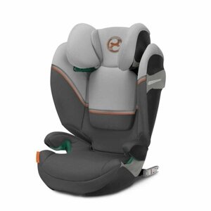Автокресло-бустер Solution S2 i-Fix Lava Grey, детское автомобильное кресло для детей от 3 до 12 лет, весом от 15 до 36 кг и ростом от 100 см