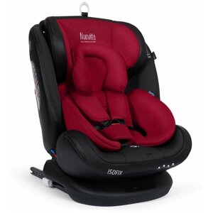 Автокресло детское с креплением Isofix Nuovita Maczione N0123i-1L/Группа: 0+1/2/3 – от 0 до 12 лет, вес 0-36 кг (Vinoso melange/Бордовый)