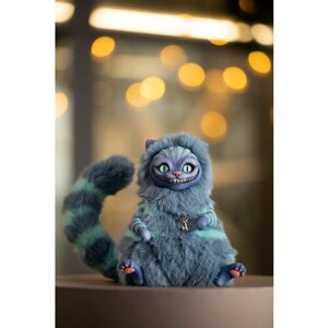 Авторская кукла "Чеширский кот синий" ручной работы, интерьерная