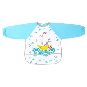 BabyOno Нагрудник - рубашка, лодка/голубой