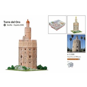 Башня Torre del Oro, 250х250х375, 2750 деталей, сложность 9/10, керамический конструктор Aedes Ars (Испания)